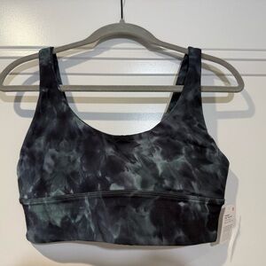 Lululemon Athletica Black and Gray Patterned Sports Bra